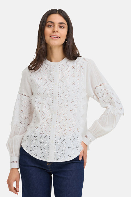 Chemise à manches longues - écru