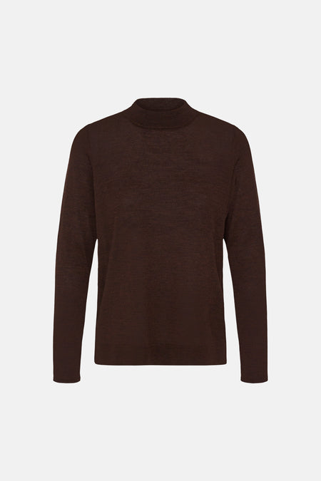 Pull col O - brun