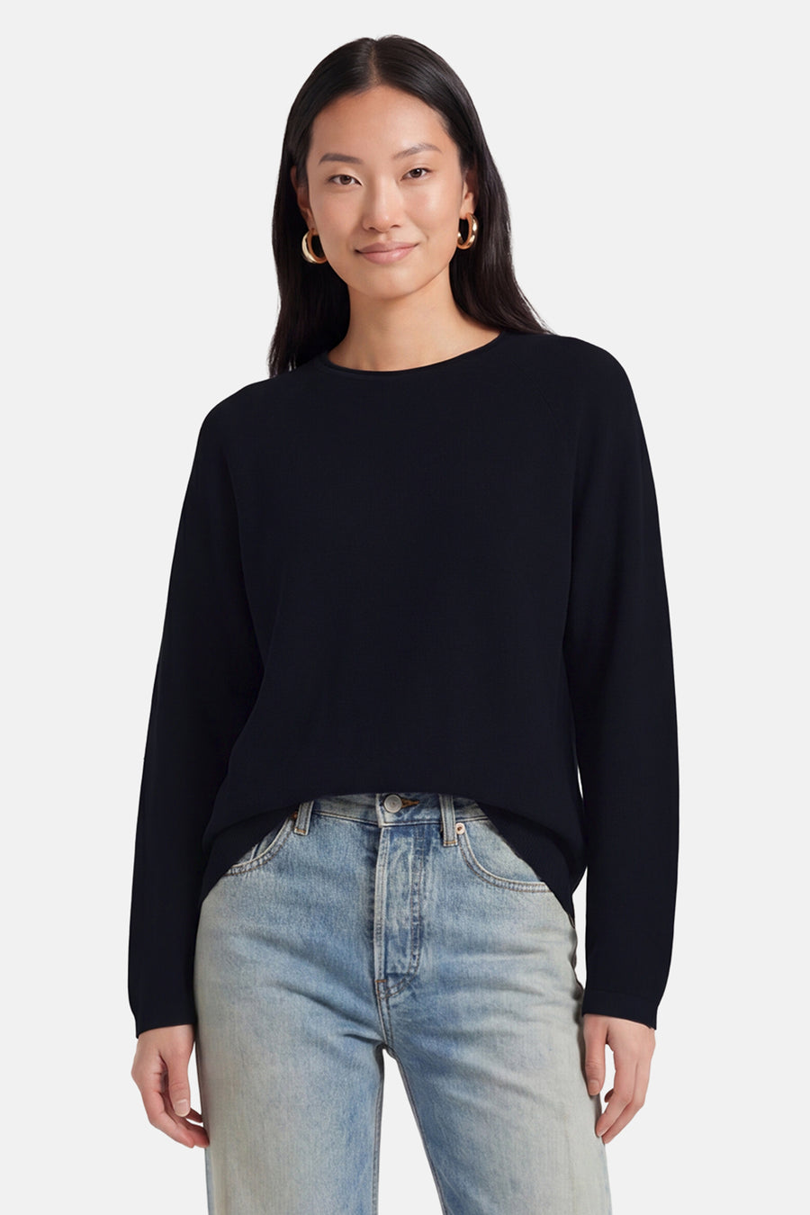 Pull col O - bleu