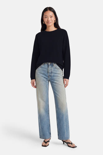 Pull col O - bleu