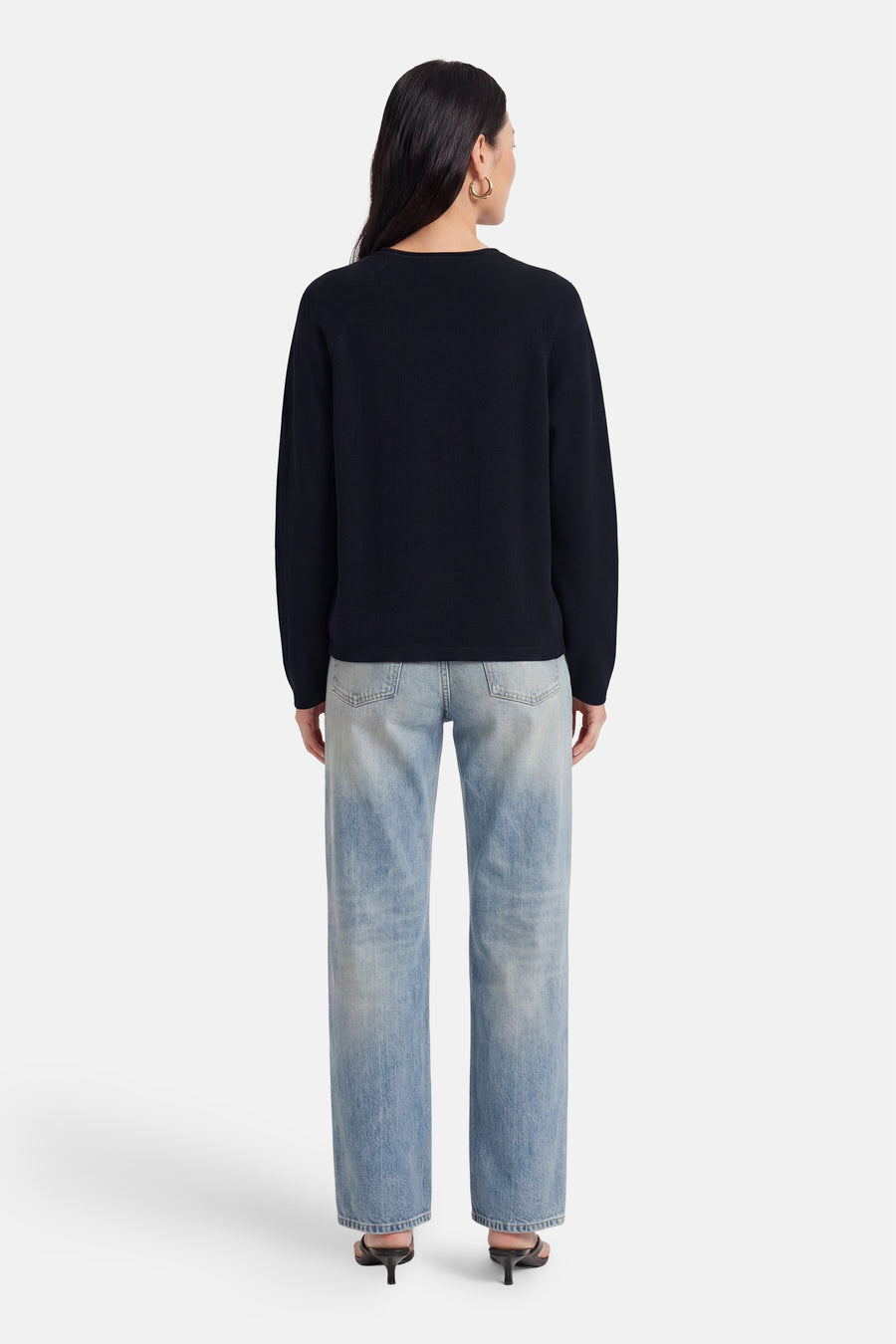Pull col O - bleu