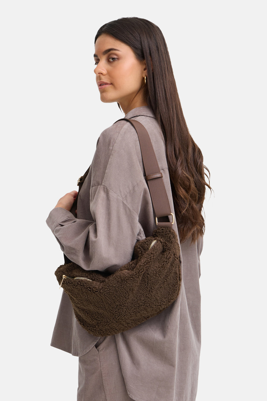 Sac à bandoulière brun - Fransa®