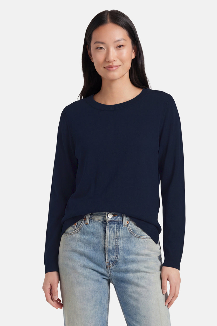 Pull col O - bleu