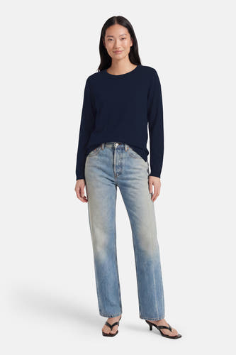Pull col O - bleu