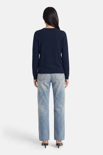 Pull col O - bleu