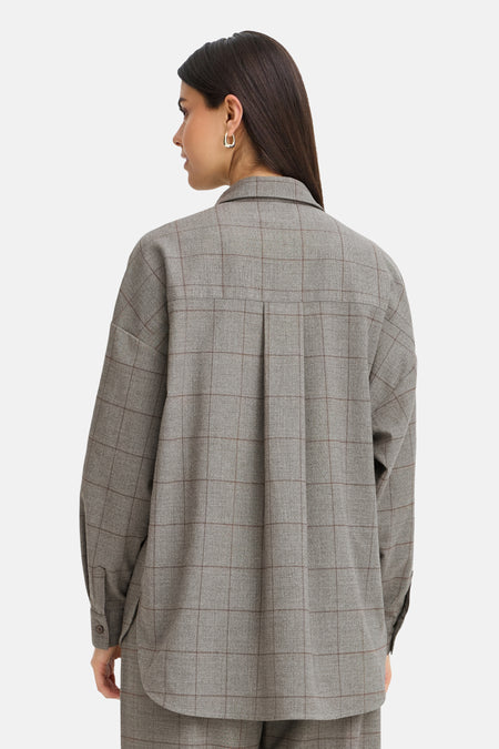 Chemise à manches longues - gris