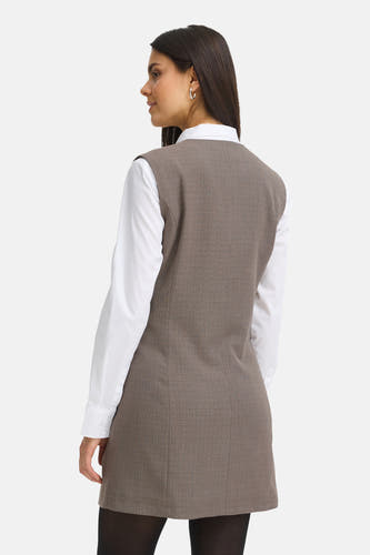 Robe à manches courtes - brun