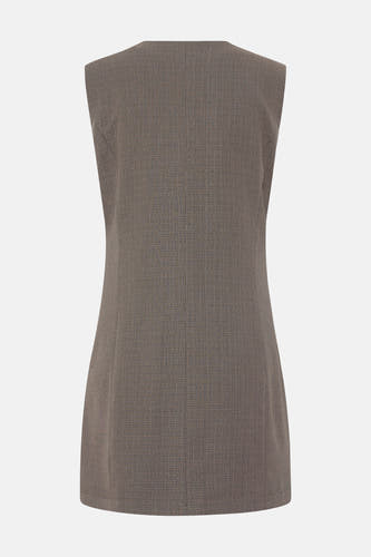 Robe à manches courtes - brun