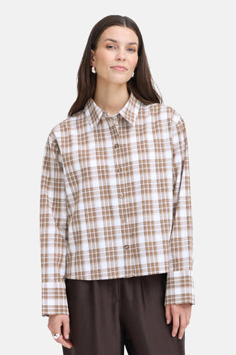 Chemisier (manches longues) brun - Fransa®