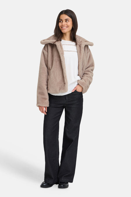 Veste courte beige - Fransa®