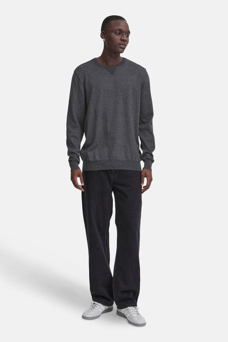 Pull à col rond - Gris