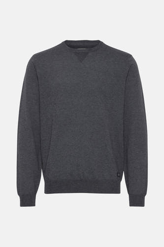 Gilet rond de cou ble gris BLE BLE avec avec long long et et et texture texture texture texture fine.