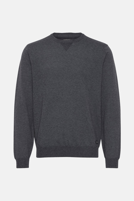 Pull à col rond - Gris