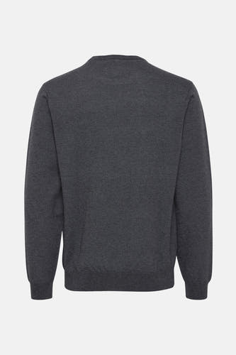 Sweat-shirt gris avec col rond de BLEND, dos, texture lisse.