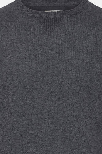 Sweat gris à col rond de BLEND, avec un détail de couture subtil en forme de V.