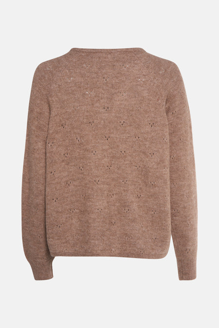 Pull à col rond - beige