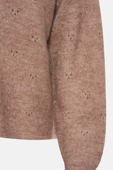 Pull à col rond - beige