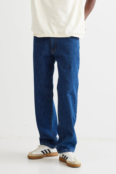 Jeans straight Dark blue denim - WOODBIRD