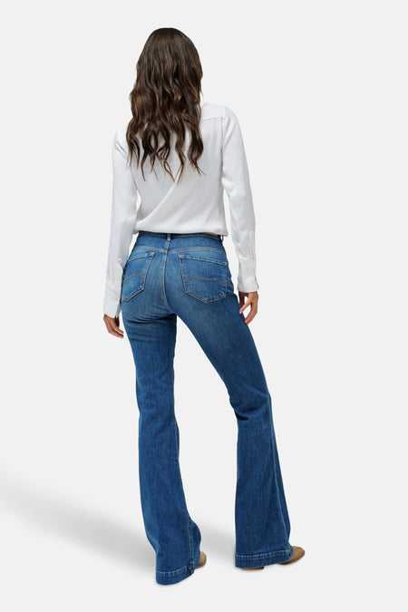 Jeans flared Mid blue denim - Salsa Jeans®