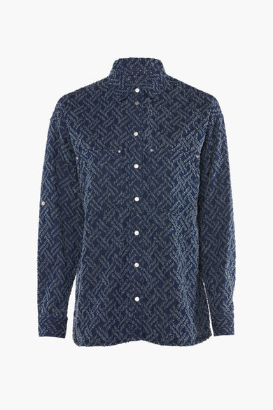 Chemise &agrave; manches longues - bleu