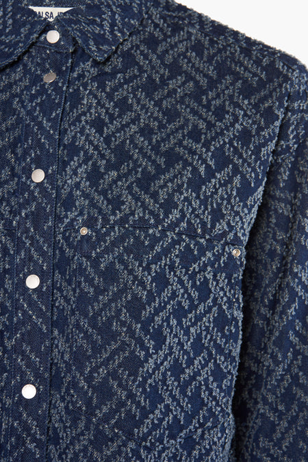 Chemise &agrave; manches longues - bleu