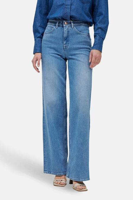 Jeans wide light blue denim - Salsa Jeans®
