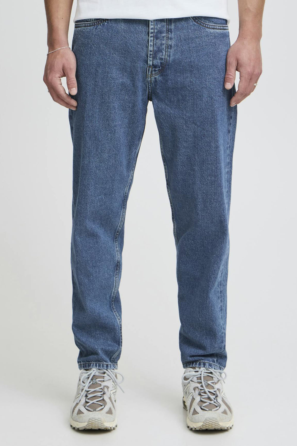 Jeans straight Mid blue denim - SOLID