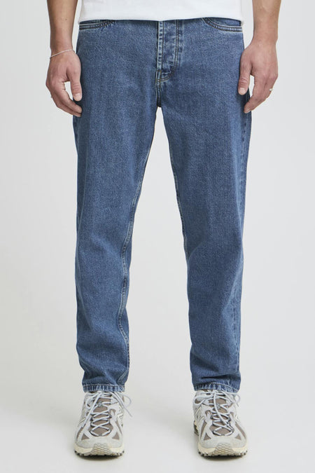 Jeans straight Mid blue denim - SOLID