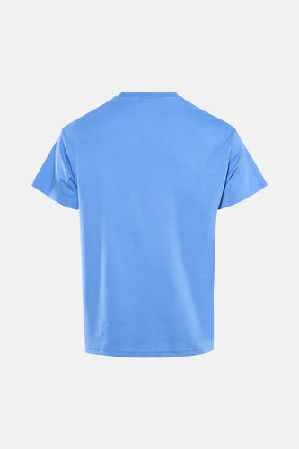 T-shirt bleu à manches courtes de SOLID, dos visible.