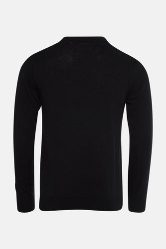 Pull à col rond - noir - SOLID