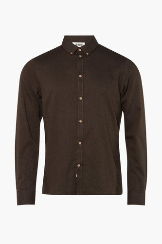 Chemise à manches longues - brun - SOLID