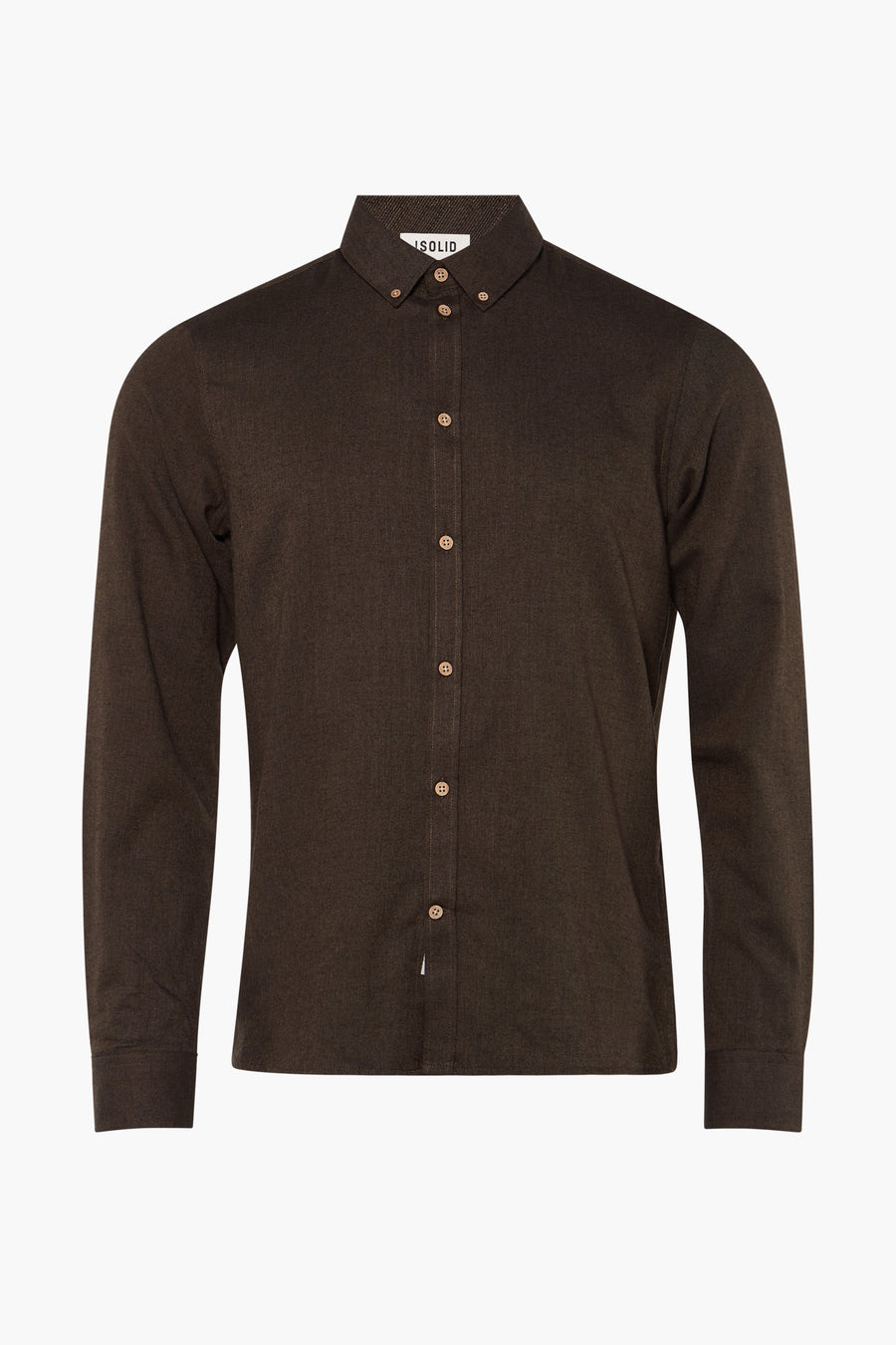 Chemise à manches longues - brun - SOLID