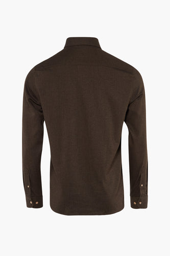 Chemise à manches longues - brun - SOLID