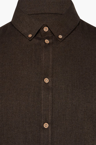 Chemise à manches longues - brun - SOLID