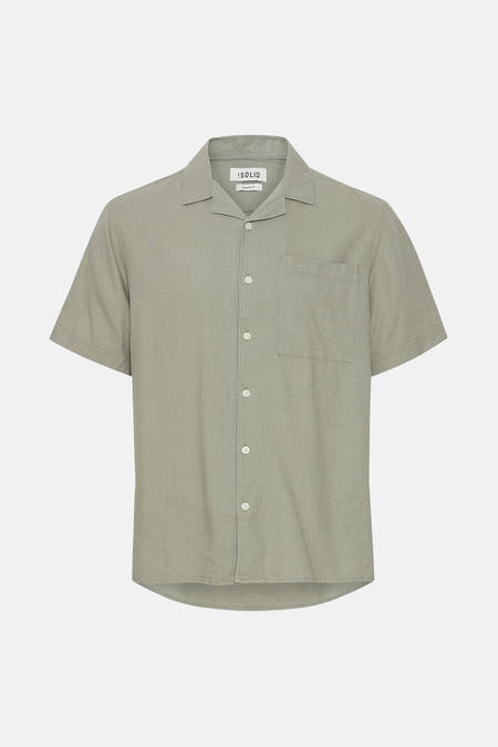 T-shirt vert de mantes courtes SOL SOLIDID avec poche poche et fer bout.