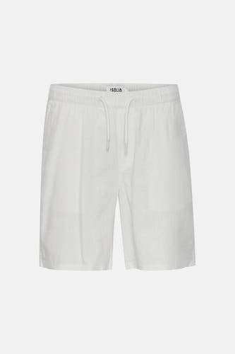 Short en lin d'aspect léger de SOLID avec taille élastique et cordon de serrage.