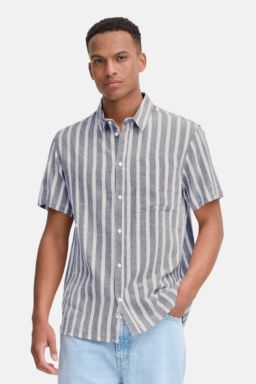 Chemise (manches courtes) bleu - SOLID