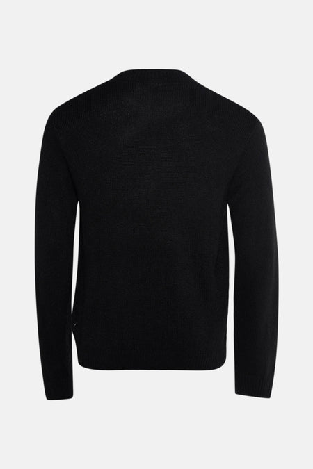 Pull col O noir - SOLID