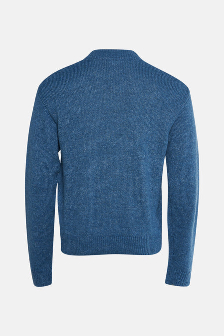 Pull col O bleu - SOLID