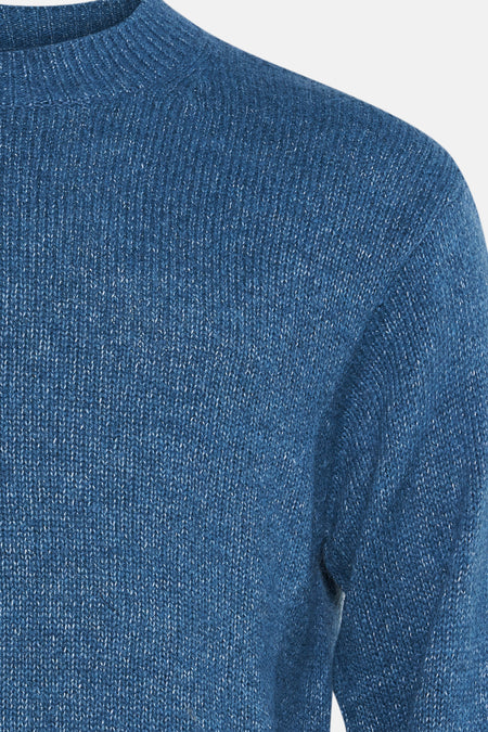 Pull col O bleu - SOLID