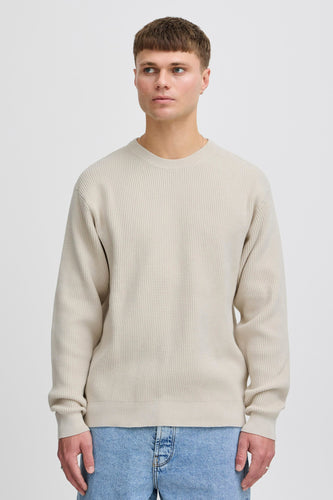 Pull à col rond - écru - SOLID