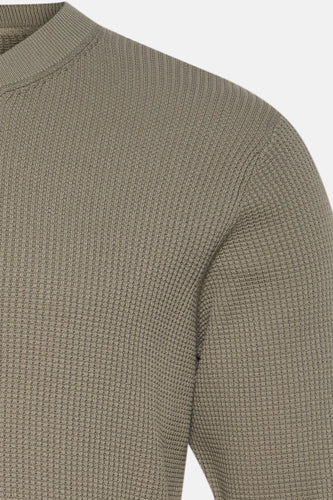 Pull à col rond - vert - SOLID