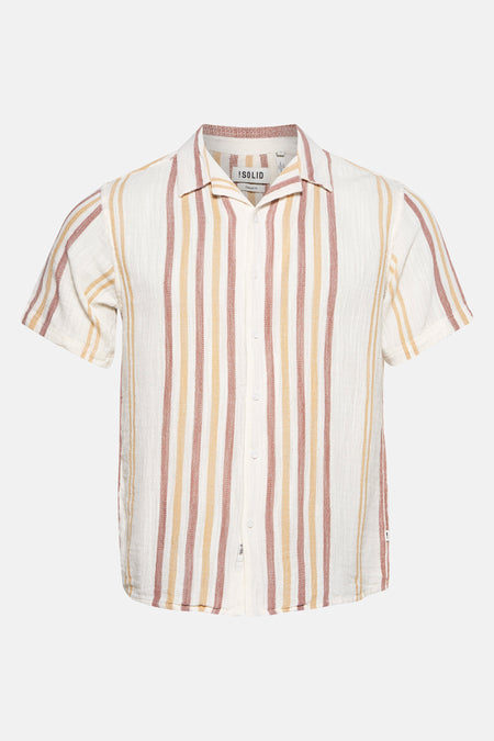 Chemise à manches courtes - brun