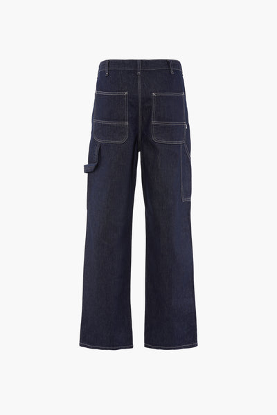 Jeans wide Dark blue denim - SOLID