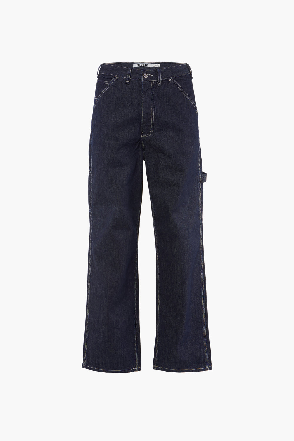 Jeans wide Dark blue denim - SOLID