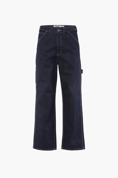Jeans wide Dark blue denim - SOLID