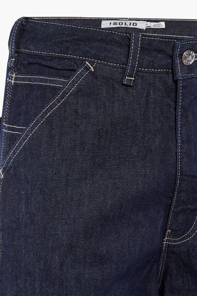 Jeans wide Dark blue denim - SOLID