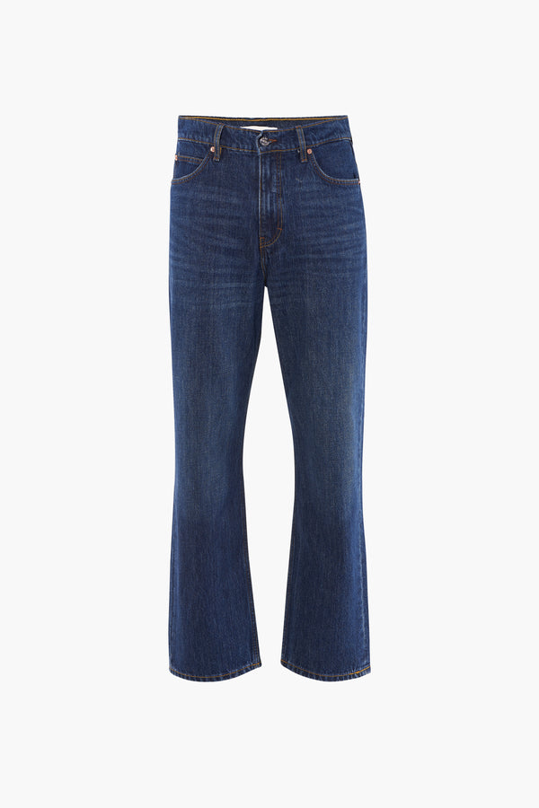 Jeans wide Dark blue denim - SOLID
