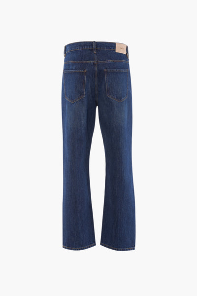 Jeans wide Dark blue denim - SOLID