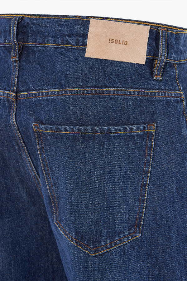 Jeans wide Dark blue denim - SOLID